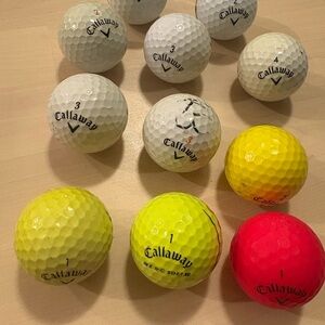Callaway Golf Balls Set - White, Yellow, Red